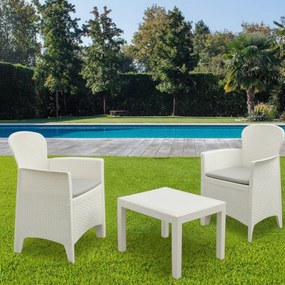 Kerti garnitúra AKITA, 3 részes, fehér I.P.A.E-Progarden