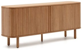Natúr színű komód tolóajtóval kőrisfa dekorral 180x75,5x40 cm Mailen – Kave Home