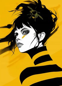 Poszter 20,5x28,4cm Sárga kecses