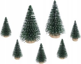 Karácsonyfa dekoráció zöld nád mix 7 db-os