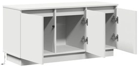 TV Szekrény Fehér 100x38x49 cm Mérnöki Fa