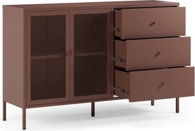 Borvörös fém komód 140x90x40 cm Fayna – Marckeric