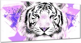 Vászonkép 180x90 Tigris lila