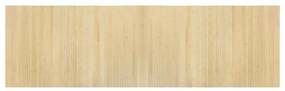 négyszögletű világos természetes bambusz szőnyeg 60 x 200 cm
