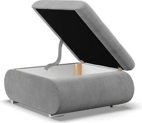 Tokio puff, kordbársony, szürke