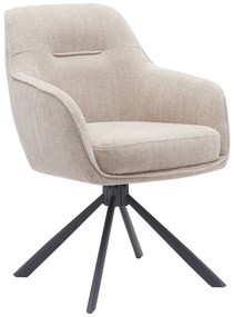 Krémszínű kárpitozott étkezőfotel szett 2 db-os Avola – Unique Furniture