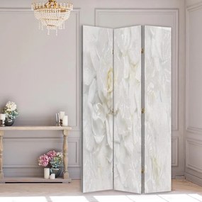 Gario Paraván Fehér virágok Méret: 180 x 170 cm, Kivitelezés: Forgó paraván 360°