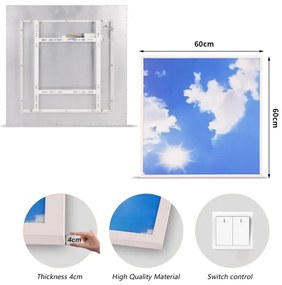 Brilagi - SLIMFRAME LED mennyezeti lámpatest 58W/230V 60x60 cm ezüst/kék