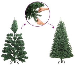 zöld PVC műkarácsonyfa hóval 240 cm