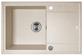 LAVEO Megalo, konyhai mosogató 790x490x230 mm + mosogató csaptelep BKZ468K, bézs, SBEA411T