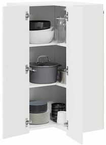 Fali konyhaszekrény polcokkal Fehér 57 x 57 x 100 cm Faanyag