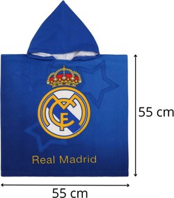 Real Madrid Star strand törölköző poncsó 55x55 cm (Fast Dry)