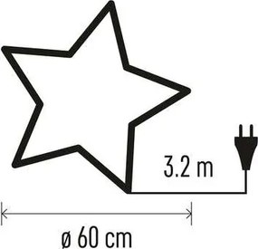 Karácsonyi dekoráció 1xE14/25W/230V á. 60 cm arany
