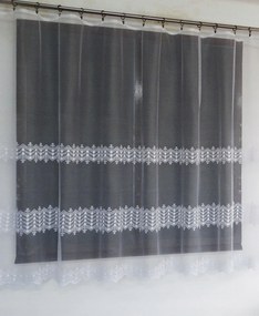 Mg Függöny jacquard 618/337 Fehér 250x180cm Kész M Szalaggal