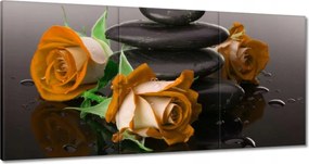 Vászonkép 180x90 Narancssárga rózsák Spa