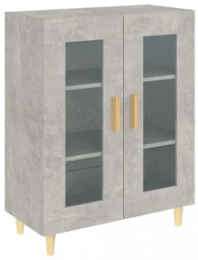 betonszürke szerelt fa tálalószekrény 69,5 x 34 x 90 cm