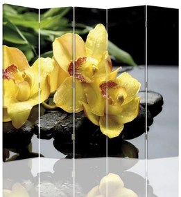Gario Paraván A sárga orchidea varázsa Méret: 180 x 170 cm, Kivitelezés: Klasszikus paraván