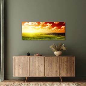 Rét képe ragyogó napfénnyel (120x50 cm)