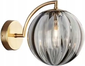 Fali lámpa Grenada szürke sárgaréz szürke üveg E14 modern stílus