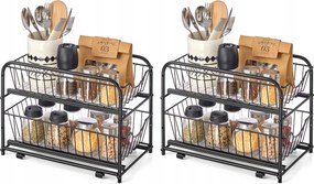 Konyhai Polc 2 fiókkal 2 db-os fűszertartó szett