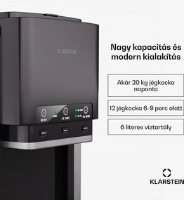 Klarstein ArcticBlend 3in1 jégkészítő, 20 kg/24ó, Jéggolyó, Zúzott jég, Vízadagoló