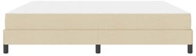 Boxrugós ágy matracmal Krém 200 x 200 cm szövet