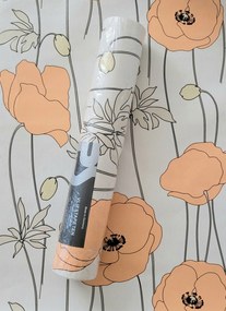 Tapéta narancssárga csillogó virágok 13170-40