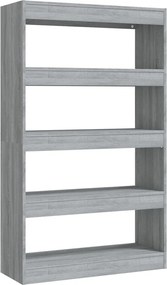 vidaXL szürke sonoma színű fa könyvszekrény/térelválasztó 80x30x135 cm