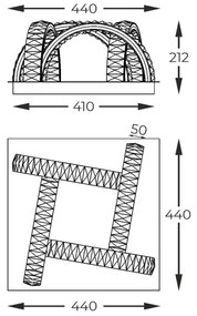 Zuma Line MX3274-4-3GT TULA LED mennyezeti lámpa 23,5W 230V arany