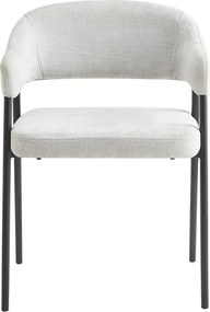 Dizájner étkezőszék, világosszürke/fekete, NIZAR TYP 2