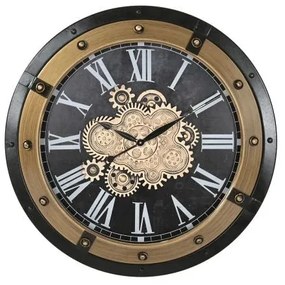 Loft nagyméretű falióra mozgó fogaskerekkel 80 cm