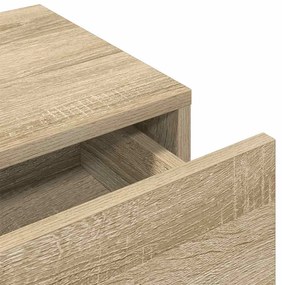 Falipolc fiókokkal sonoma tölgy 80x33x17 cm műszaki fa