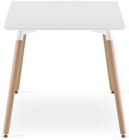 Étkező garnitúra 1 + 4, ADRIA 120x80cm fehér asztal + BALI MARK szék szürke
