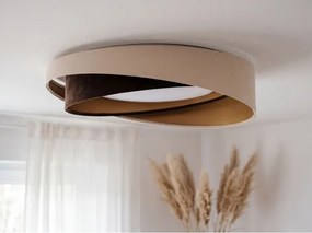 LED dimmelhető mennyezeti lámpatest SM. GALAXY M. 24W/230V Ø 55 cm bézs/barna/arany + távirányító