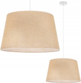 Mennyezeti Függőlámpa Csillár Bézs Boho Nagy Lámpabúra Juta Kúp E27