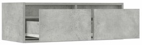 TV szekrény LED világítással beton szürke 75x35,5x25 cm