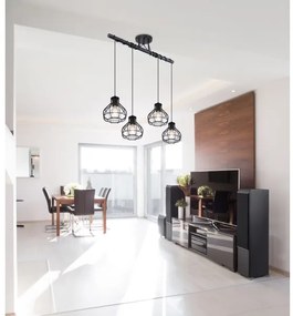 Globo 15388-4D - Csillár zsinóron CLASTRA 4xE27/60W/230V