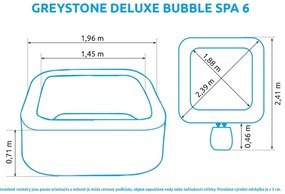 Felfújható pezsgőfürdő Marimex Greystone Deluxe Bubble Spa 6 NP