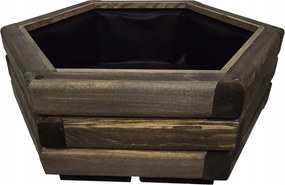 Kerti virágtartó, fa Árvácska 50/43/20 cm Paliszander