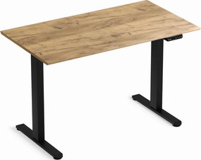 Elektromosan állítható magasságú íróasztal 120x67cm Craft tölgy / fekete | LVN System Control Flex+