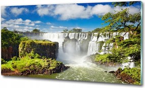 Fotó üvegkép Mező a Tátrában 125x50