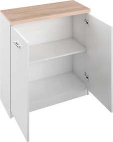 Komód 2D, fehér/tölgy sonoma, TOPTY TYP 13