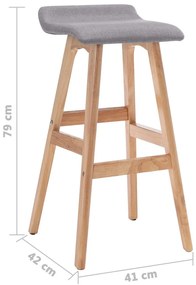 2 db világosszürke szövet bárszék