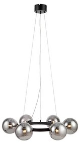 Markslöjd 108051 - CsillĂĄr zsinĂłron CIRCLE 6xG9/20W/230V fekete