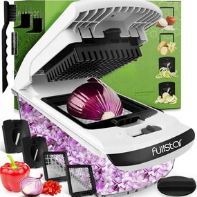 Szeletelő Zöldség-gyümölcs Reszelő Nexoo Szett 4IN1 Tartály