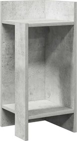 vidaXL betonszürke kisasztal polccal 25,5 x 27 x 60 cm