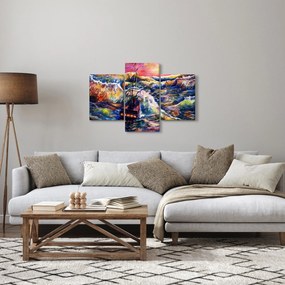 Kép - Hajó az óceán hullámain, aquarel (90x60 cm)