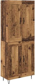 vidaXL Magasfiú Öreg fa 69,5 x 34 x 180 cm Faanyag