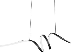 LED Csillár zsinóron LOOP LED/28W/230V fekete