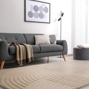 Bézs gyapjú szőnyeg 160x230 cm Hague – Asiatic Carpets